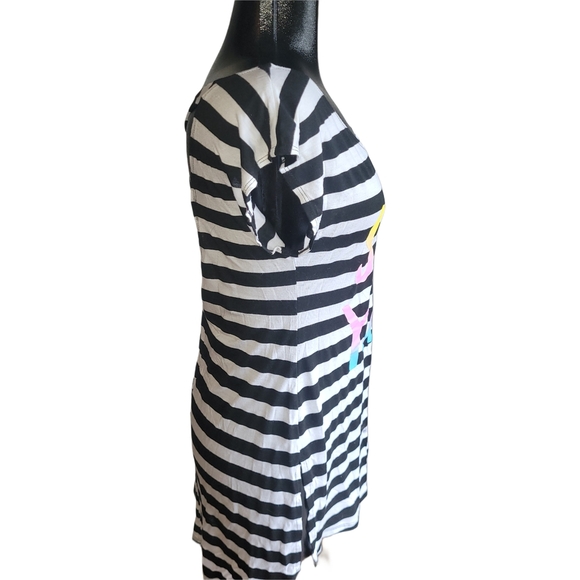 OP Black and White Striped Swimsuit Cover Up M - Picture 3 of 6